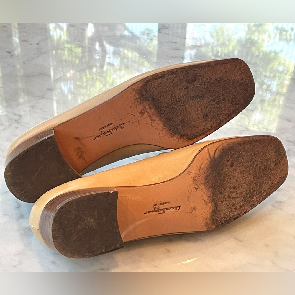 Salvatore Ferragamo Leather Loafers w/ Silver Branded Hardware, 7.5C - Picture 11 of 15